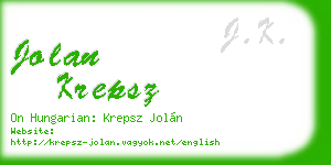 jolan krepsz business card